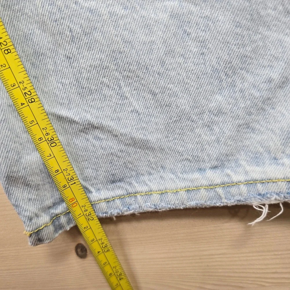 Zara Womens Light Wash High Waisted Straight Leg Jeans Size US 6 Y2K Stovepipe